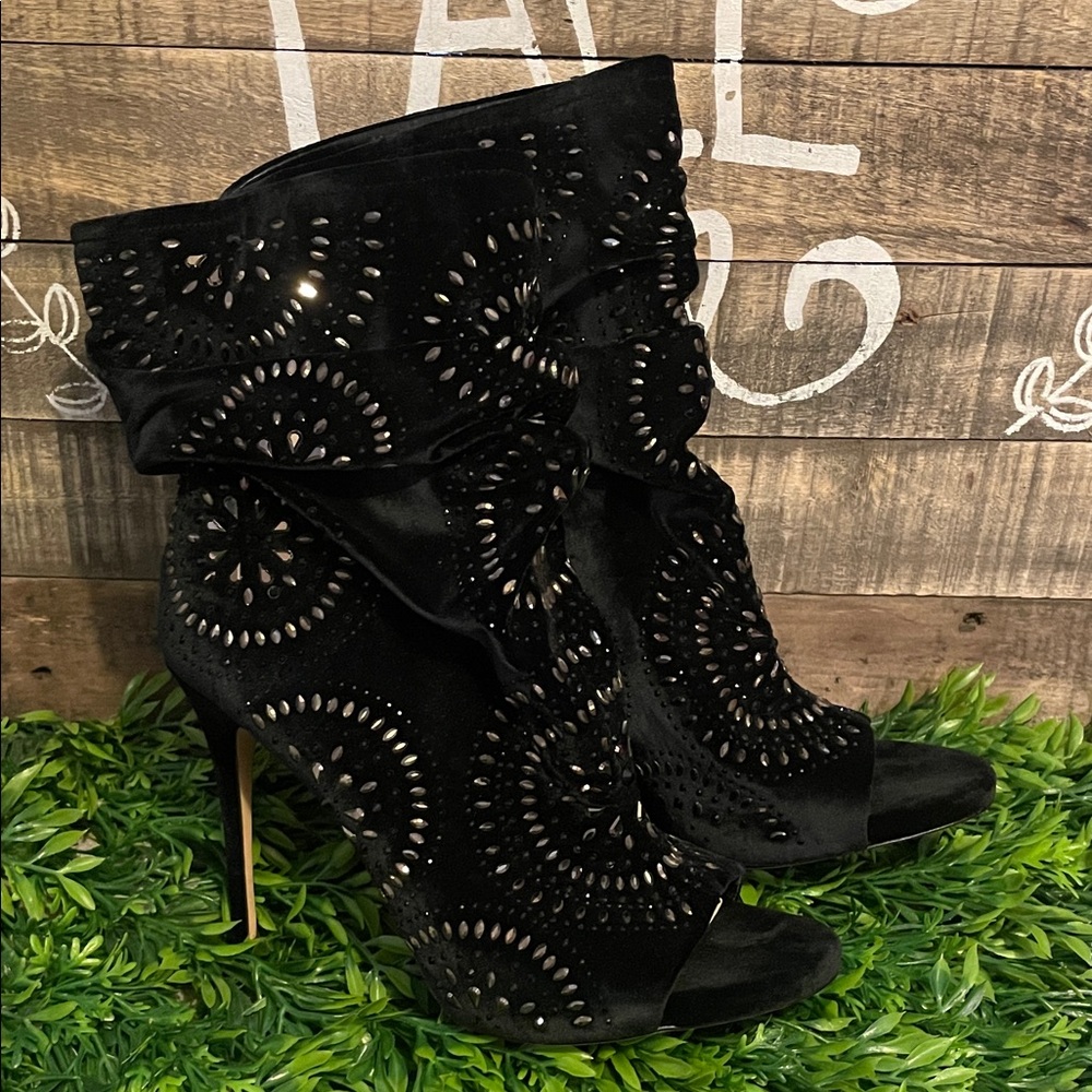 Imagine by Vince Camuto Women’s Delore Stiletto Open Toe Boots Heels